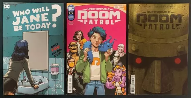 Unstoppable Doom Patrol #1 Scratch Off Variant, #2 Main #3 Foil Variant Set Of 3