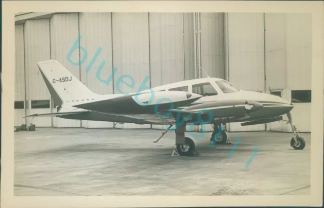 Cessna Skyknight C320 Gatwick 1963 Original Photograph 4.5 x 3 inch