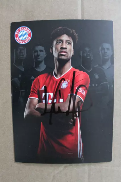 Kingsley Coman hands. Autogrammkarten FC Bayern München Autogrammkarte Autogramm