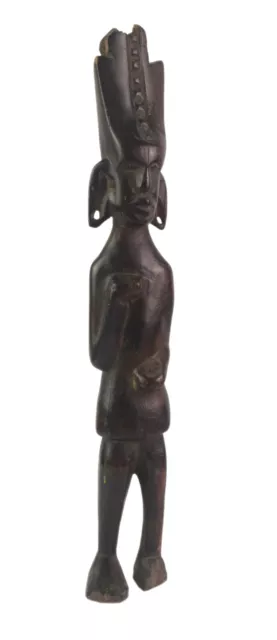 Ebenholz Holz Afrikanische Tribal Statue Alt Handgemacht Skulptur i71-677