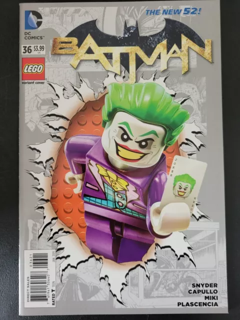 Batman #36 (2015) Dc 52 Comics Joker Lego Variant Cover! Snyder! Capullo!