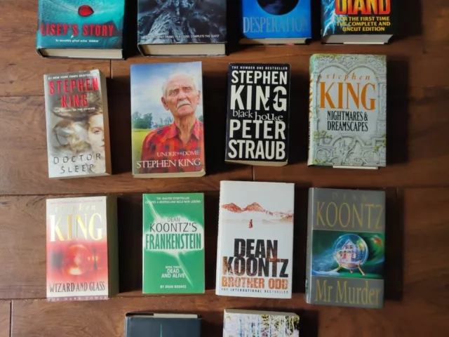 Stephen King 9 x Hardcover & Taschenbuch Romane Horror Dean Koontz x 5 Sammlung