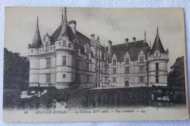 Cpa Azay Le Rideau Facade Orientale