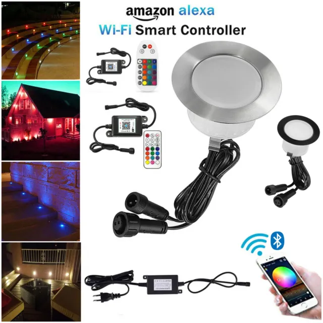 1-30X CONTROLLER WIFI RGB/RGBW LED faretto da incasso a pavimento