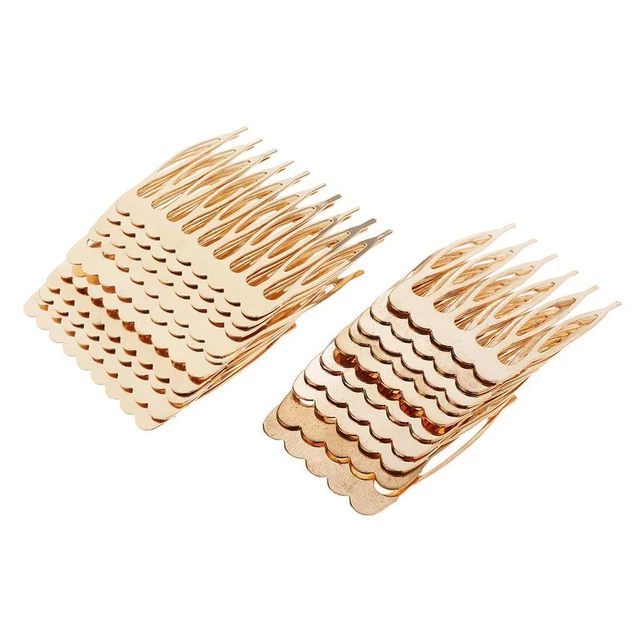 20 Stück Metall Blank DIY Haarkamm Clips Handwerk Seite Kämme