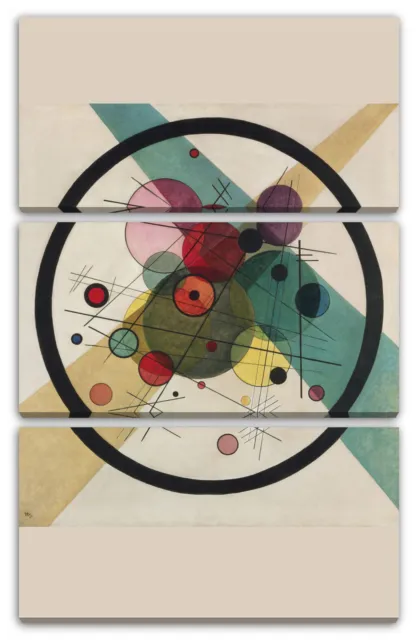 Lienzo/Marcos Wassily Kandinsky - Círculos en círculo (1923) 3