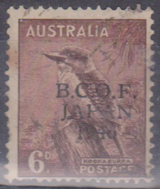 (F9-53) 1946  Aus 6d Kookaburra B.C.O.F. (Variety part missing O/P) (BC) (GR38)
