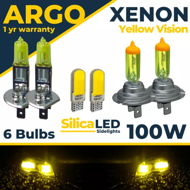 Para Citroën C3 MK1 Amarillo Faro Xenón 2002-10 Hid 100w LED Lateral Bombillas