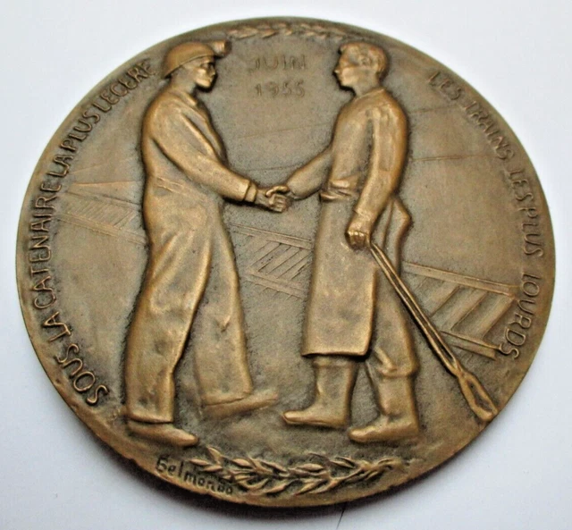Médaille du travail en bronze signée BLIN - Label Emmaüs