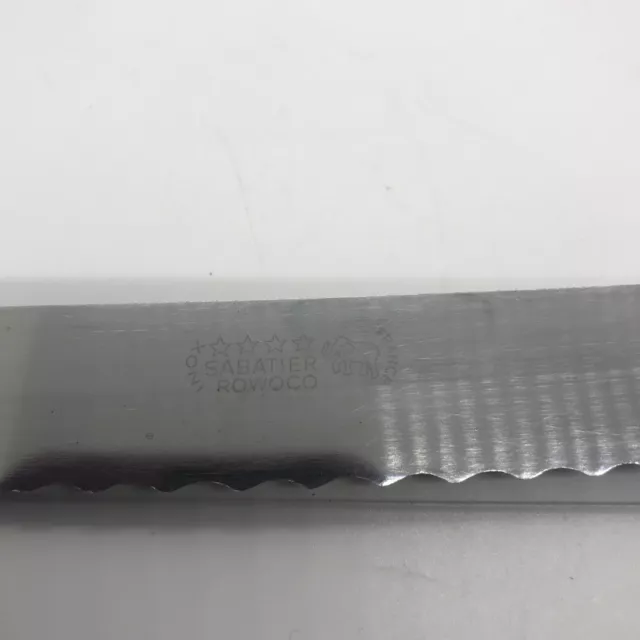 Sabatier Rowoco Knife Four Star Elephant INOX 7" Slicer Serrated France Vintage