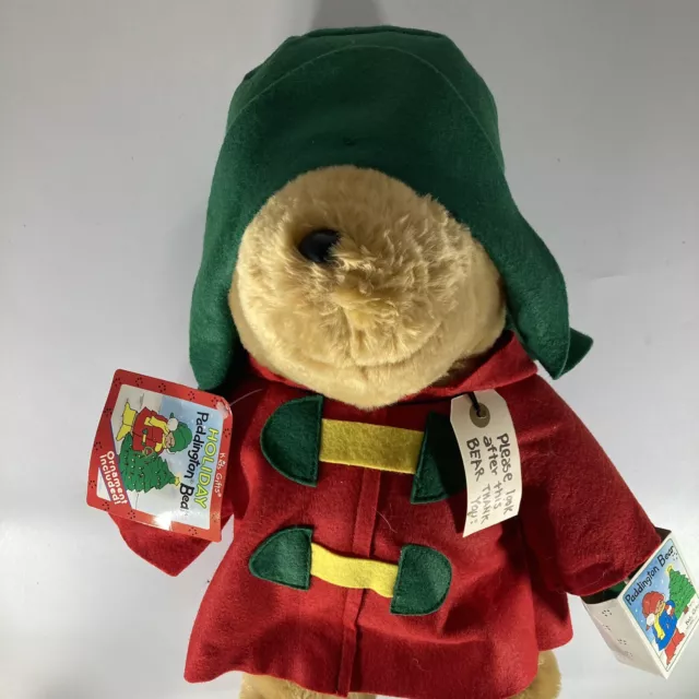 Vintage Holiday Paddington Bear Sears Kids Gifts 16" Plush Stuffed Animal w/ Tag
