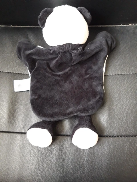 doudou marionnette nature panda blanc noir BABY NAT - TBE 3