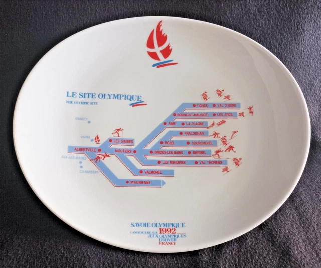 Grande Assiette Pillivuyt – Jeux Olympiques 1992 – Site Olympique – J.C Tourte