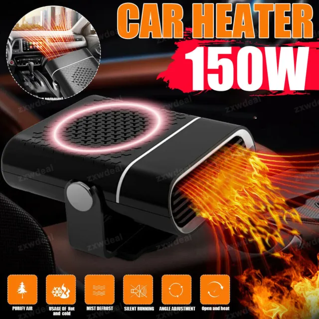 Electric Car Heater Portable Windshield Defroster Defogger Heating & Cooling Fan