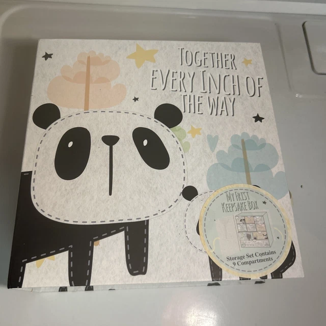 Little Me- My First Keepsake Box Tri-Coastal Design Panda 9 Drawers Of Firsts
