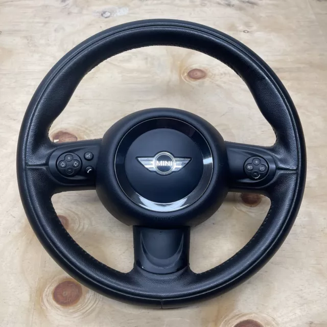 Mini Cooper S R55 R56 R57 R58 Lci 3 Spoke Multi Function Leather Steering Wheel