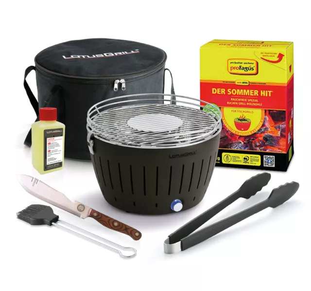 LotusGrill Tischgrill anthrazit Classic Starterset UVP 259,- EUR