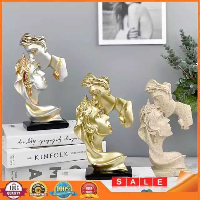 Resin Kissing Abstract Art Figurine Handicraft Desktop Ornaments for Living Room
