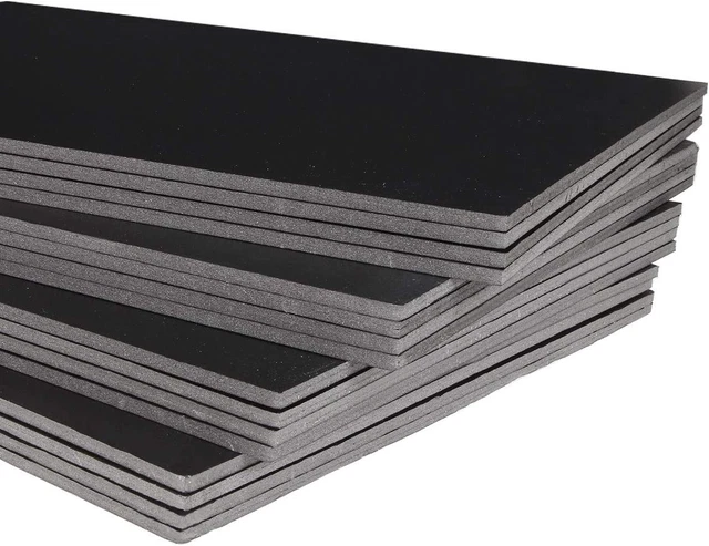 Paquete de 16 tablas de espuma A3 AHUNTTER negras 5 mm espuma de poliestireno hojas de núcleo grandes para