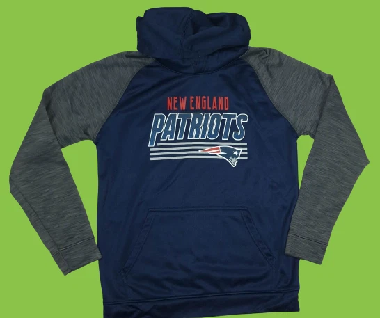 ** New England Patriots Activewear Felpa Con Cappuccio Nfl Team...