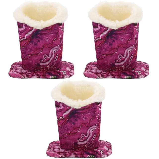 HOMSFOU Brillenhalter Mit Plüschfutter - Magnetischer Brillenständer Aus PU-Leder Für Büro & Zuhause