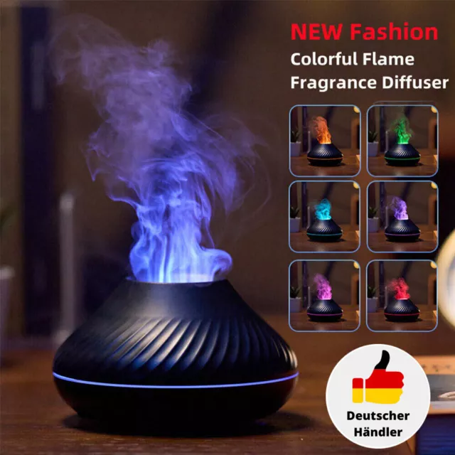 NEU Flame Aroma Diffuser Humidifier 7 Farben für Duftöl Ätherische DHL