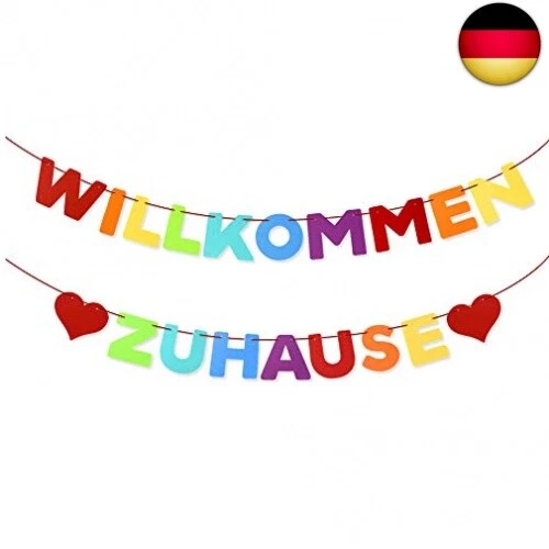 Welcome Home Deko Set - Ballon Girlande Mit Banner Für Einweihungsparty