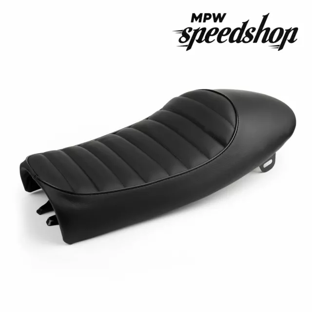 Universal Hump Cafe Racer Vintage Scrambler Seat Honda CB - Black