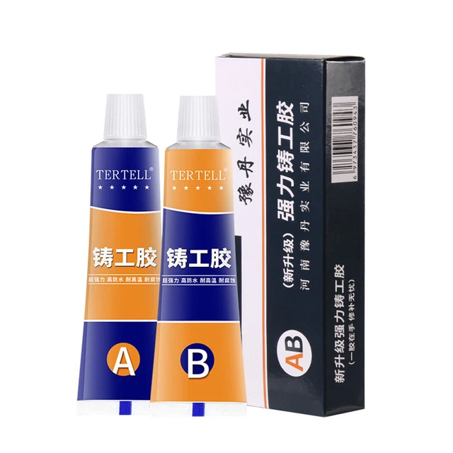 2x A B Metal Reparación Super Pegamento Resistencia al Calor Gasta Gel (70 g)