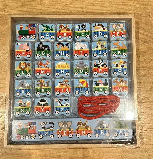 Melissa and doug alphabet train lacing beads sales