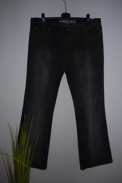 NINETY 9 tolle Jeans Stretchjeans 5-Pocket-Style Boot-Cut Gr 42 44 M L schwarz