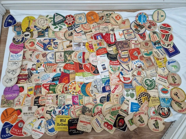 Over 400 Vintage Beer Mats Coasters Job Lot Bundle