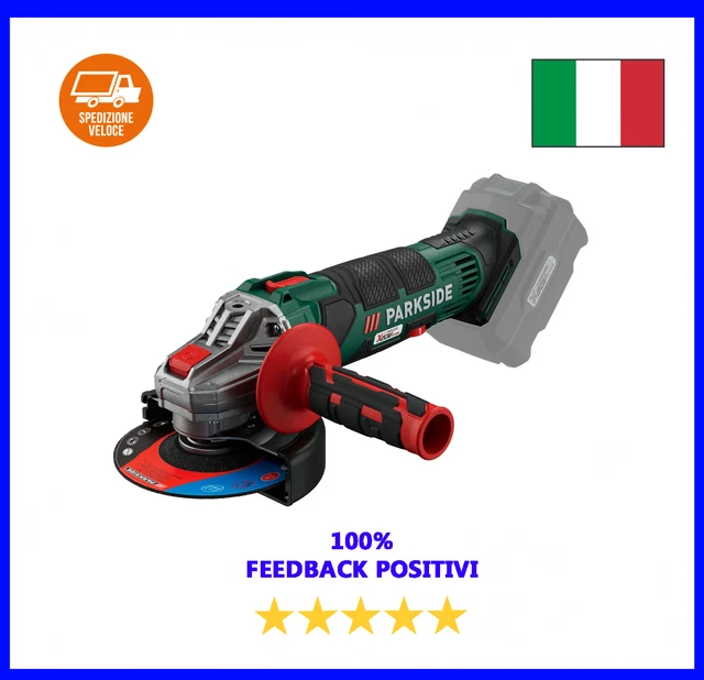 SMERIGLIATRICE ANGOLARE RICARICABILE 20V Parkside PWSA 20-LI C3 - Varie