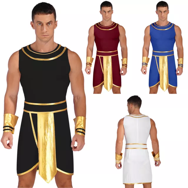 Herren Griechischer Gott Kostüm Römisches Gladiator Kostüm Gewand Kleid Kostüm 3