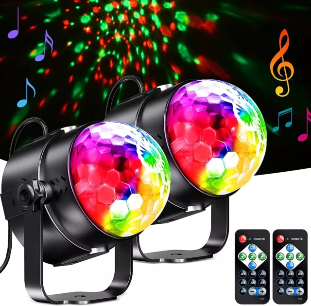 LED Discokugel Kinder OMERIL Disco light Musikgesteuert Disco Lichteffekte  RGB Party