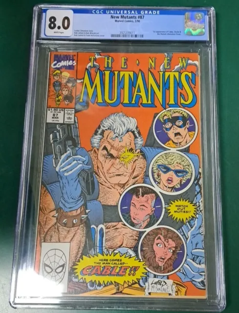 New Mutants 87 (Marvel, 1990)  CGC 8.0 WP 1st Full Appearance Cable