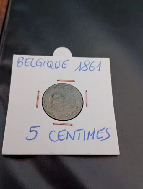 Pièce De Monnaie De  5 Centimes Année 1861 Belgique  AB