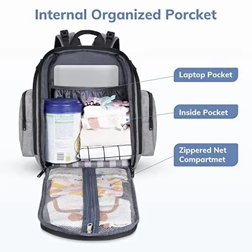 Diaper Bag Backpack, Large Multifunction Waterproof Travel Baby Changing Bag ... 2