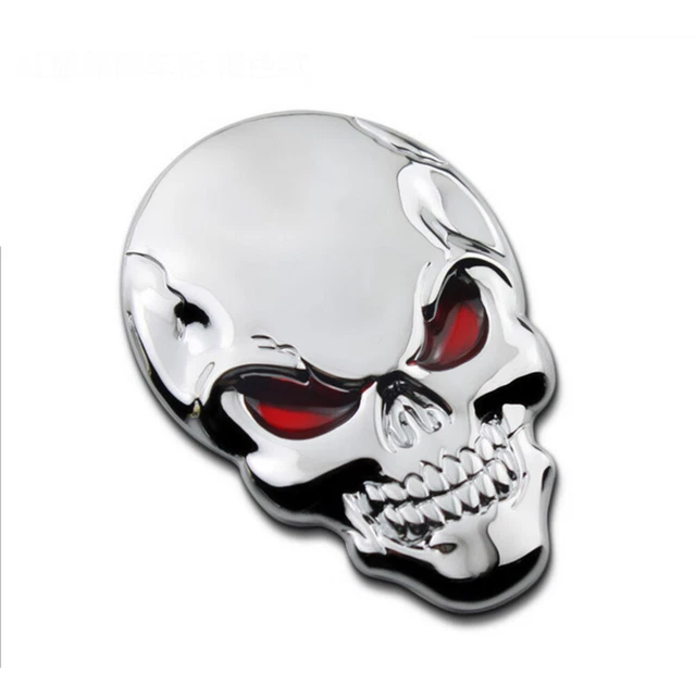 Decalcomanie Logo Auto Teschio Metallo Auto Adesivi Accessori Emblema Auto Demone