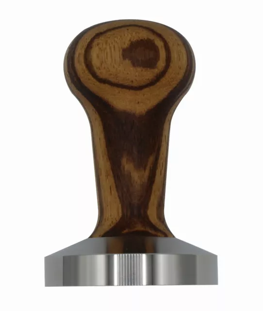 Espresso Tamper Zebrano Wood 57mm Convex For Speciality Coffee, Barista Tamper