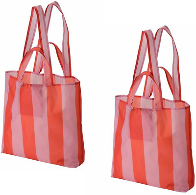 Bolso de Mano de Compras Reutilizable IKEA SKYNKE Paquete de 2 Bolsas Eco Plegables Rosadas Medianas