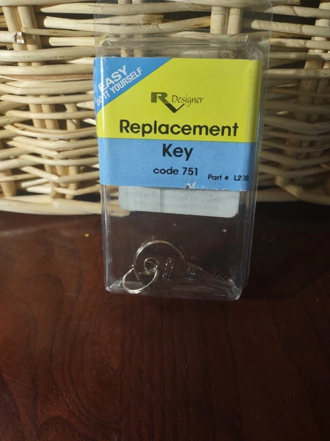 RV Designer L200, Replacement Key, Code 751, 2 Per Pack, Compartment Hardware