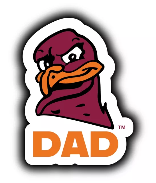 Virginia Tech Hokies Dad Decal-Die Cut Proud College Dad Sticker Set