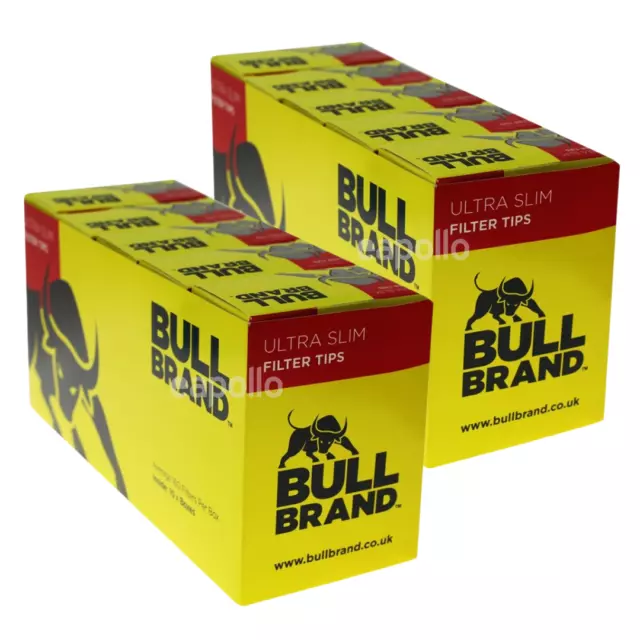 Bull Brand Ultra Slim Filter Tips 160s x 20 (3200 Filter Tips)