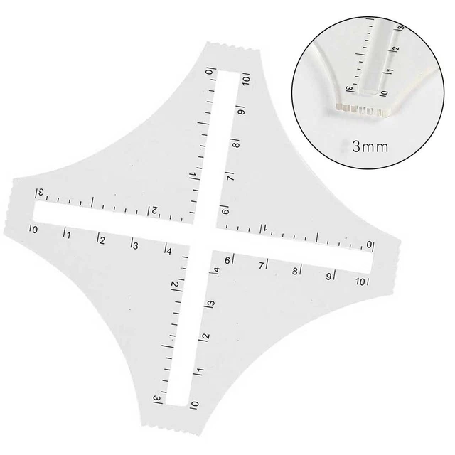 Umwelt Acryl Nählineal geeignet für mehrere Nähstile