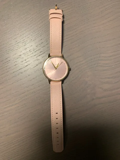 Nixon Kensington Leather Watch 37mm, Rose Gold / Pink Strap - NEW