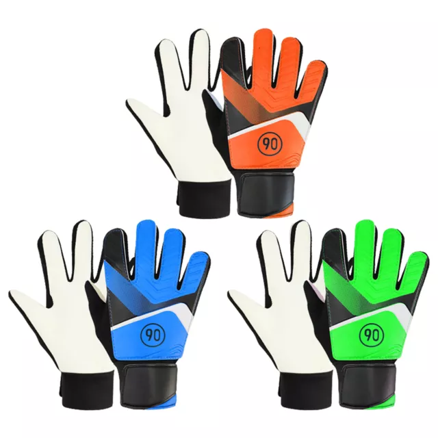 Kids Youth Goalkeeper Gloves Football Soccer Goalie Gloves Latex Finger Guard