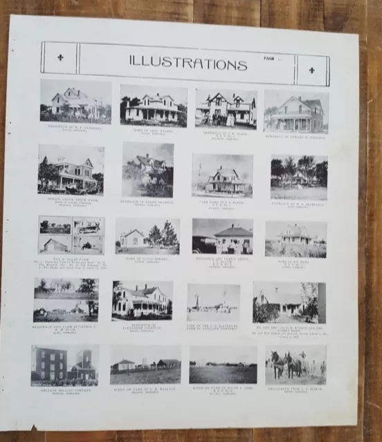 Antique Illustrations (Homes/Farms) - Atlas/Harlan Co. Nebraska - Ogle & Co 1921