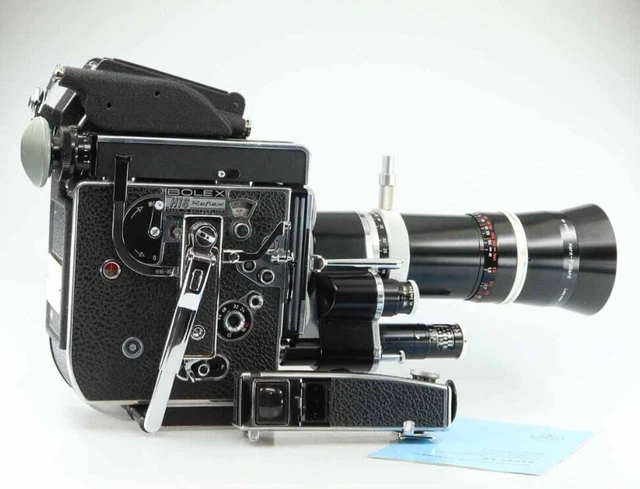Bolex H16 REX-5 Reflex Kern Vario Switar 18-86 mm EE RX Fader casi como nuevo 973278