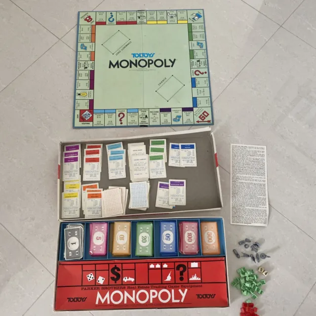 Rare 1960's Monopoly Toltoys Complete Board Game 60s Vintage